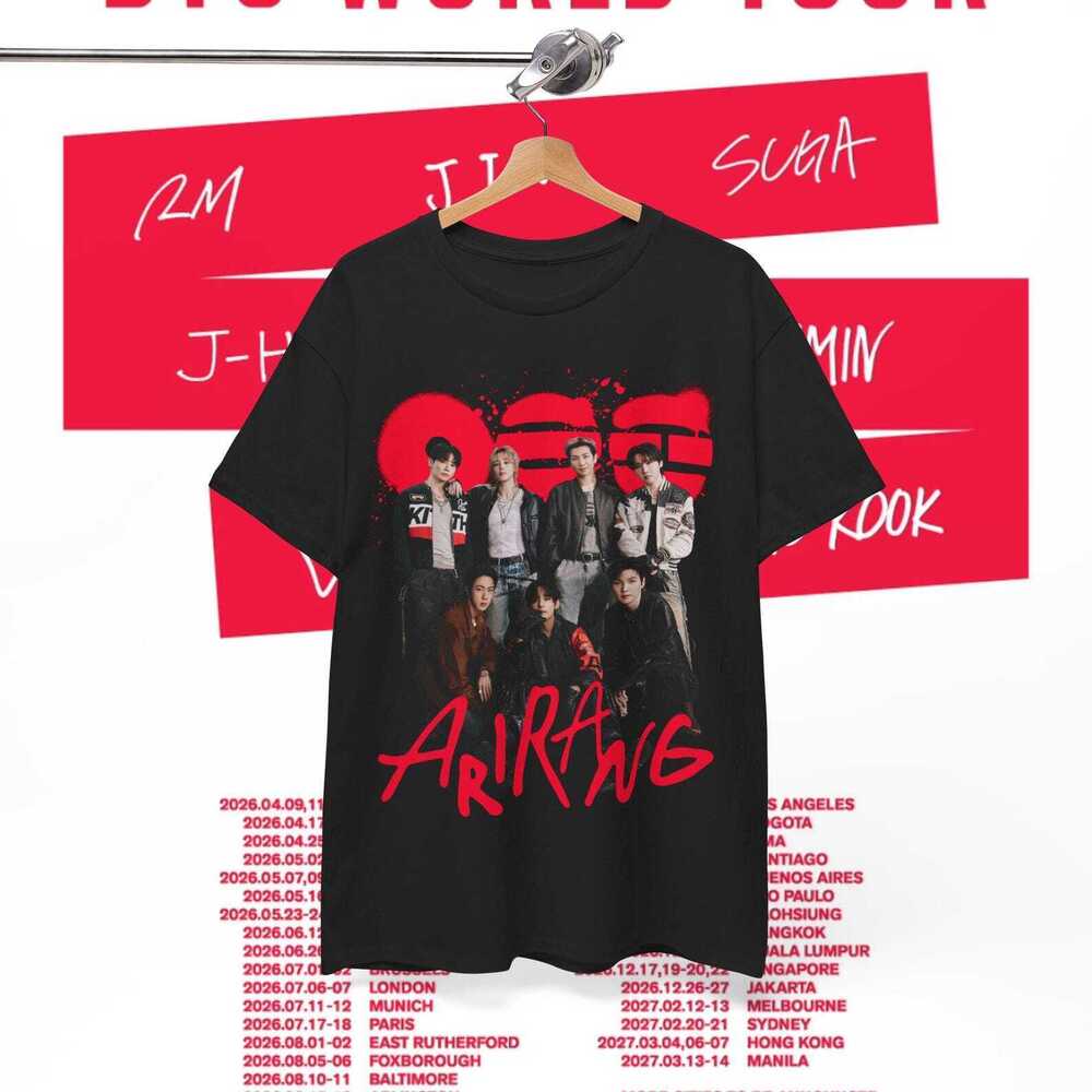 Bangtan Members Arirang Magazine Unisex Heavy Cotton Tee